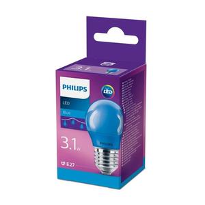 Philips LED Žárovka Philips P45 E27/3, 1W/230V modrá obraz