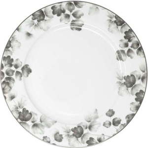 Porcelánové talíře v bílé a světle šedé barvě v sadě 6 ks ø 26 cm Foliage gray – Villa Altachiara obraz