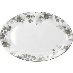 Porcelánový servírovací talíř v bílé a světle šedé barvě ø 35, 5 cm Foliage gray – Villa Altachiara obraz