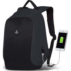 Tmavě šedo-černý batoh s USB portem My Valice SECRET Smart Bag obraz