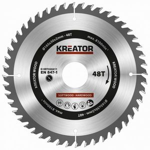 KREATOR KRT020411 Pilový kotouč na dřevo 165mm, 48T obraz