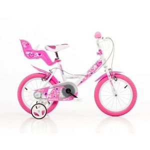 Dino Bikes Dětské kolo 144 bílo-růžové 14 obraz