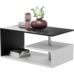 Konferenční stolek, 90 x 50 x 41 cm, bílo/tmavě šedá obraz