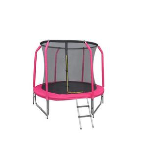 Trampolína COMFORT 244cm růžová se žebříkem obraz