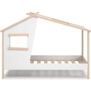 Bílá domečková dětská postel z borovicového dřeva 90x190 cm Luba – Marckeric obraz