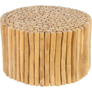 Kulatý odkládací stolek z teakového dřeva ø 70 cm Akar – Ixia obraz