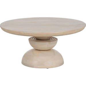 Krémový kulatý konferenční stolek z mangového dřeva ø 90 cm Batel – Ixia obraz