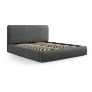 Šedá čalouněná dvoulůžková postel s úložným prostorem s roštem 160x200 cm Colonel – Cosmopolitan Design obraz