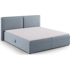 Světle modrá boxspring postel s úložným prostorem 160x200 cm Arendal – Cosmopolitan Design obraz