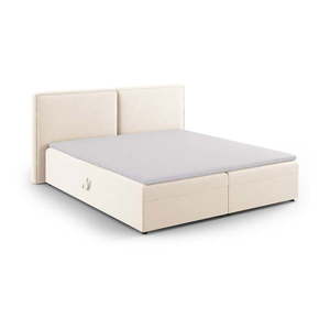 Krémová boxspring postel s úložným prostorem 180x200 cm Arendal – Cosmopolitan Design obraz