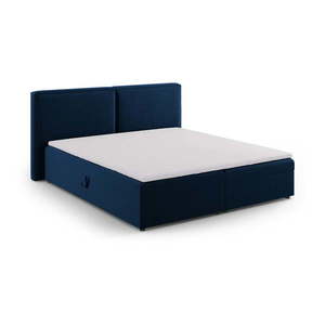 Tmavě modrá boxspring postel s úložným prostorem 160x200 cm Arendal – Cosmopolitan Design obraz