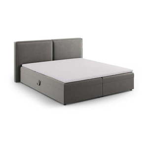 Šedá boxspring postel s úložným prostorem 180x200 cm Arendal – Cosmopolitan Design obraz