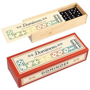 Klasické domino v dřevěné krabičce obraz