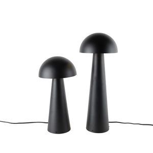Set van 2 smart buiten vloerlampen zwart 50 cm en 65 cm - Mushroom obraz
