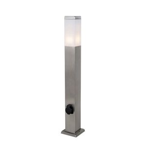 Venkovní lampa ocel 80 cm s paticí IP44 - Malios obraz