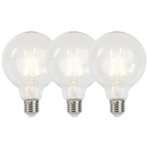 Sada 3 E27 stmívatelných LED žárovek G95 5W 470 lm 2700K obraz