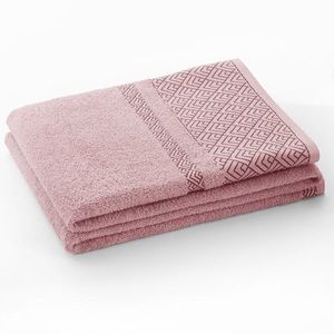 Bavlněný ručník AmeliaHome Volie růžový, velikost 50x90 obraz