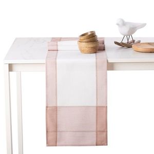 Běhoun na stůl AmeliaHome LILLE růžovo-bílý, velikost 30x120 obraz