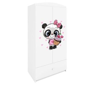 Kocot kids Dětská šatní skříň BABYDREAMS Panda bílá obraz