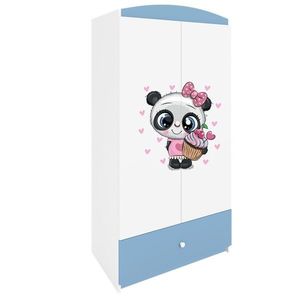 Kocot kids Dětská šatní skříň BABYDREAMS Panda modrá obraz