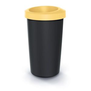Prosperplast Odpadkový koš COMPACTO světle žlutý/černý, varianta 35l obraz