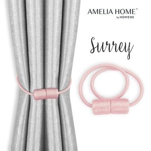 AmeliaHome Sada úvazů na závěs SURREY 2 ks pudrově růžová obraz