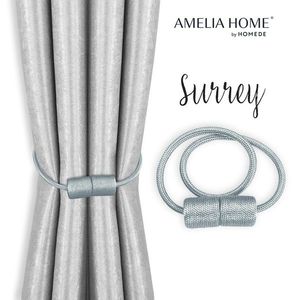 AmeliaHome Sada úvazů na závěsy SURREY 2 ks šedá obraz