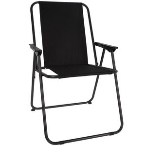 DekorStyle Skládací kempingová židle Mule černá obraz