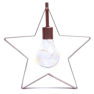 DecoKing Vánoční LED lampa STAR červená obraz