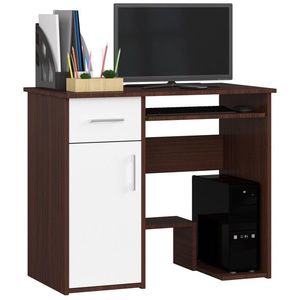 Ak furniture Volně stojící psací stůl Jay 90 cm wenge/bílý obraz