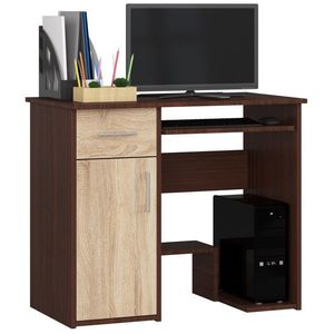 Ak furniture Volně stojící psací stůl Jay 90 cm wenge/dub sonoma obraz