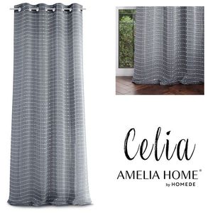 Záclona AmeliaHome Celia šedá, velikost 140x250 obraz