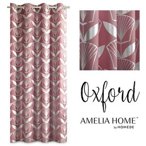Závěs AmeliaHome Oxford IIIII růžový, velikost 140x250 obraz