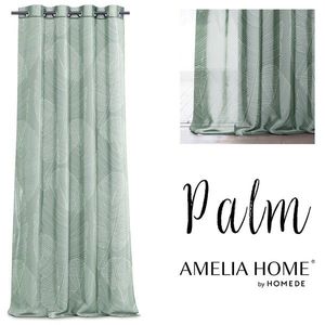 Závěs AmeliaHome Palm I zelený, velikost 140x270 obraz