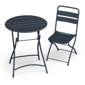 Blumfeldt RetroChic zahradní set | 1 stůl + 2 židle | 60 cm | skládací | potažený | odolný proti povětrnostním vlivům obraz