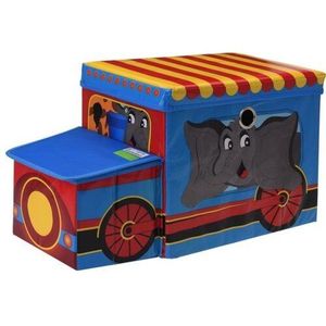 Dětský úložný box a sedátko Circus bus modrá, 55 x 26 x 31 cm obraz
