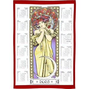 Kalendář textilní, Alfons Mucha - Lygie 2025 obraz
