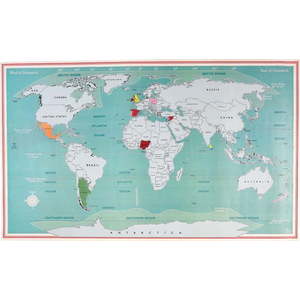 Stírací mapa 87x52 cm World Map – Rex London obraz