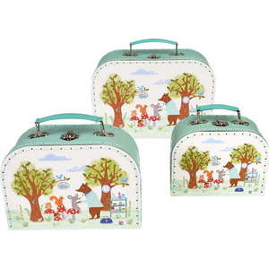 Kartonové dětské organizéry na hračky v sadě 3 ks 21x28x8 cm Woodland Friends – Rex London obraz