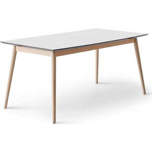 Rozkládací jídelní stůl s bílou deskou v bílo-přírodní barvě 100x210 cm Meza – Hammel Furniture obraz