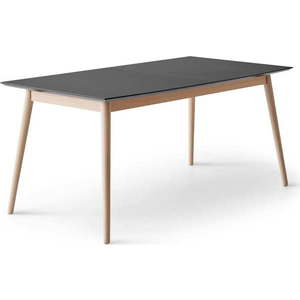 Rozkládací jídelní stůl s černou deskou v černo-přírodní barvě 100x210 cm Meza – Hammel Furniture obraz