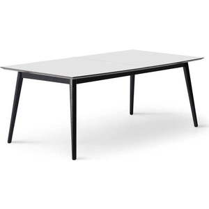 Bílo-černý rozkládací jídelní stůl s bílou deskou 100x210 cm Meza – Hammel Furniture obraz
