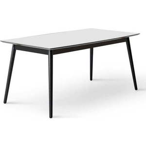 Bílo-černý rozkládací jídelní stůl s bílou deskou 90x165 cm Meza – Hammel Furniture obraz