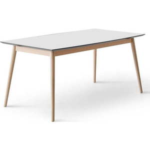Rozkládací jídelní stůl s bílou deskou v bílo-přírodní barvě 90x165 cm Meza – Hammel Furniture obraz
