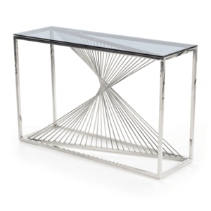 Konzolový stolek SCKN-4 kouřová/stříbrná obraz