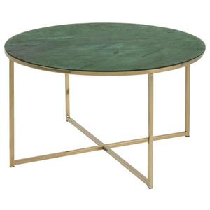 Konferenční stolek ALISMA 3 zelená/zlatá obraz