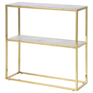 Konzolový stolek ALISMA bílá/zlatá obraz