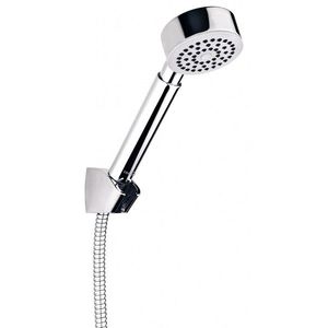 CERSANIT Sprchová souprava s bodovým držákem ATON, 1 funkční, průměr ruční sprchy 8cm, kovová hadice dlouhá 150cm, s bodovým držákem a montážní sadou S951-024 obraz