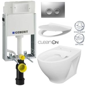 GEBERIT KOMBIFIXBasic vč. matného tlačítka DELTA 25 + WC CERSANIT CLEANON MODUO + SEDÁTKO 110.100.00.1 21MA MO1 obraz