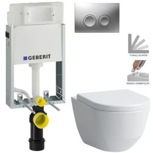 GEBERIT KOMBIFIXBasic vč. matného tlačítka DELTA 25 + WC LAUFEN PRO + SEDÁTKO 110.100.00.1 21MA LP3 obraz